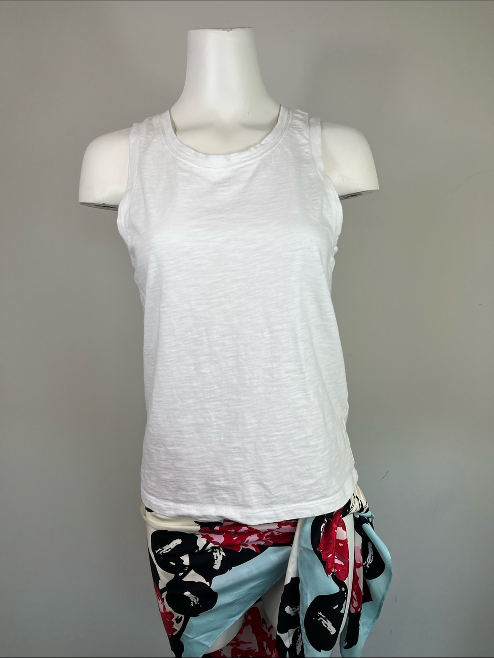 J. Crew White Sleeveless Crewneck Tank